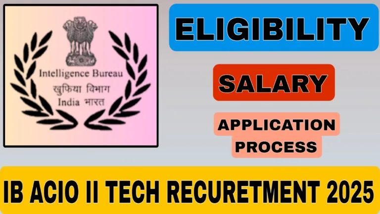 IB ACIO II Tech recuretment 2025