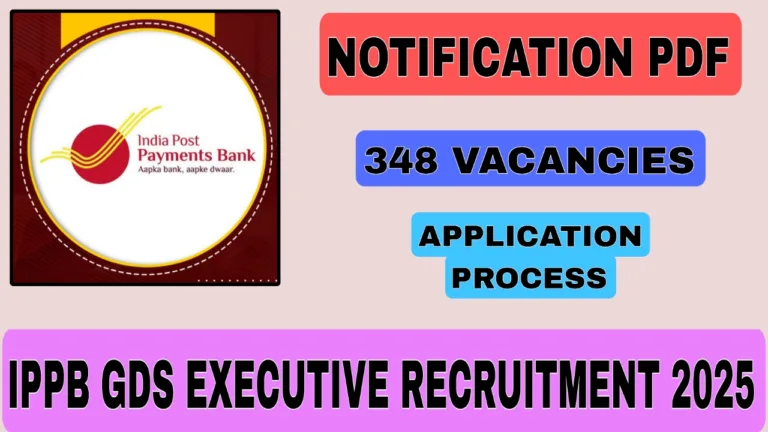IPPB GDS Executive Recruitment 2025