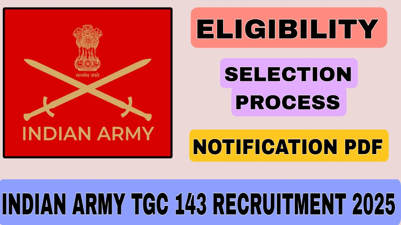 Indian Army TGC 143 Recruitment 2025