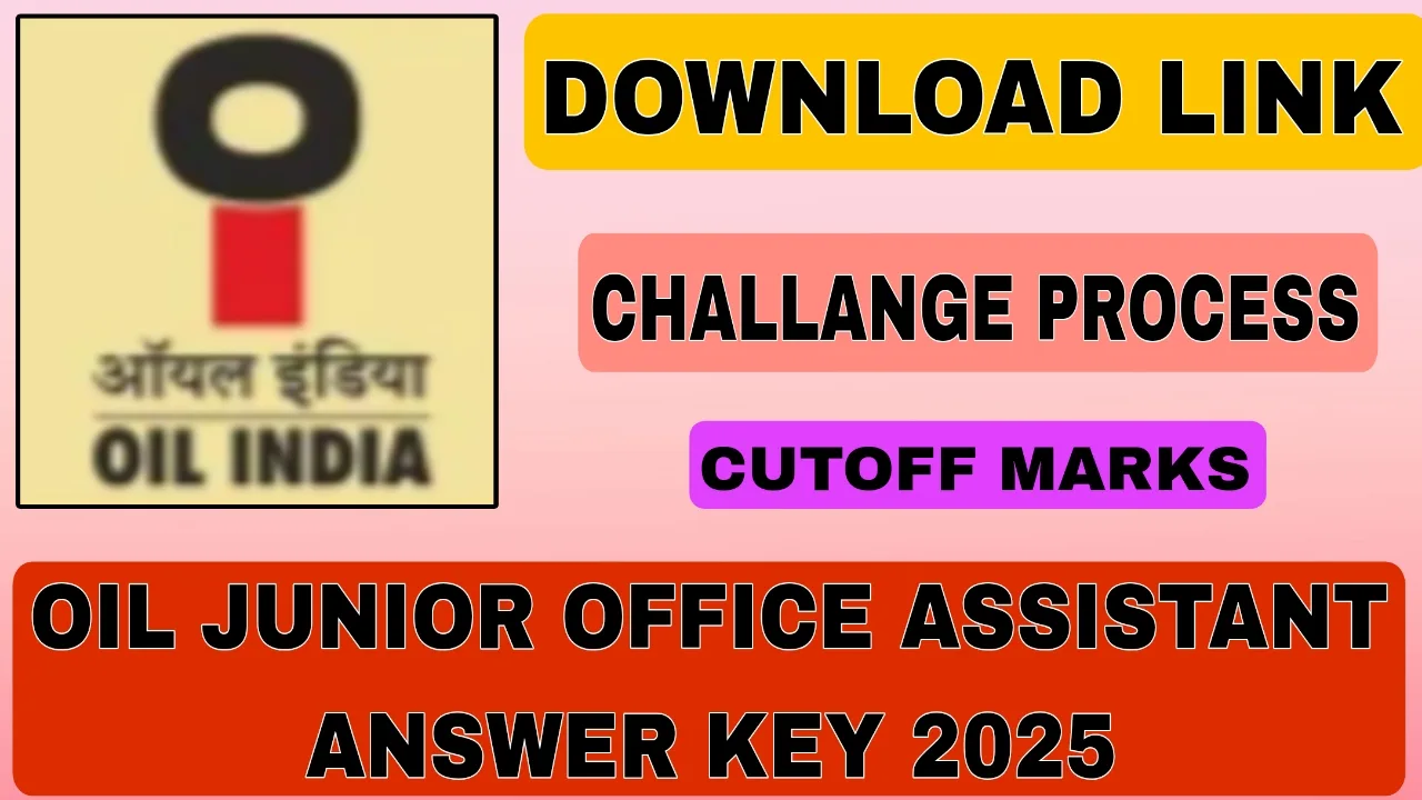 OIL Junior Office Assistant Answer Key 2025